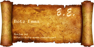 Botz Emma névjegykártya