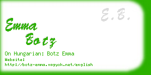 emma botz business card